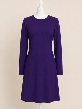Amanda Uprichard • Indigo Long Sleeve Ponte A-Line Sheath Dress • Size L • NWT